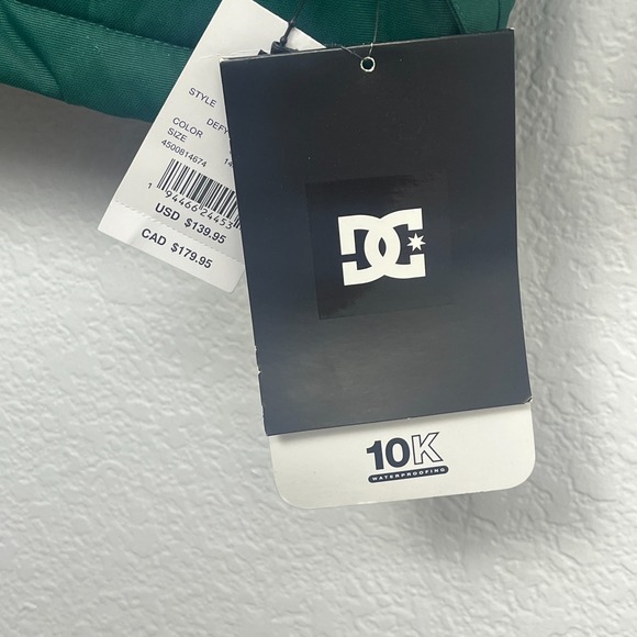 DC Snowboarding Ski Jacket Boys 14 L Black Green Lined Profill Insulation Hooded - Picture 4 of 16